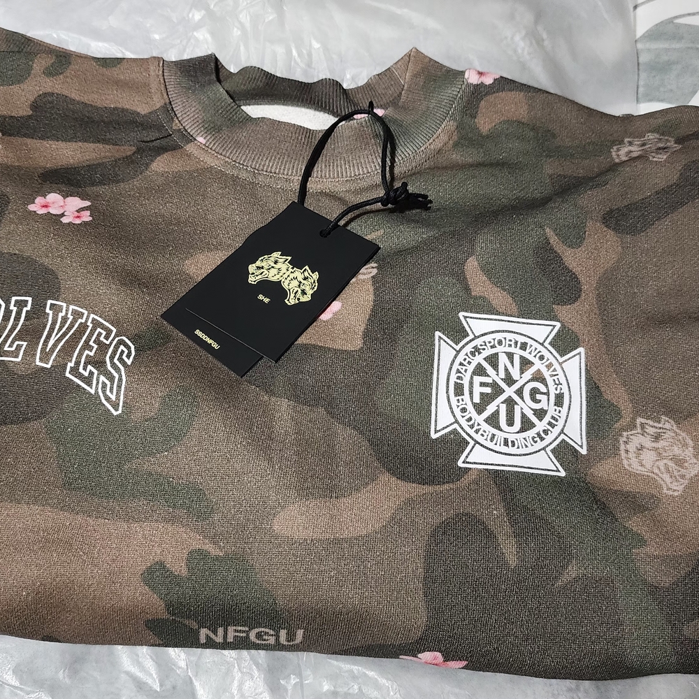 NFGU Camouflage Sweatshirt with Pink Accents